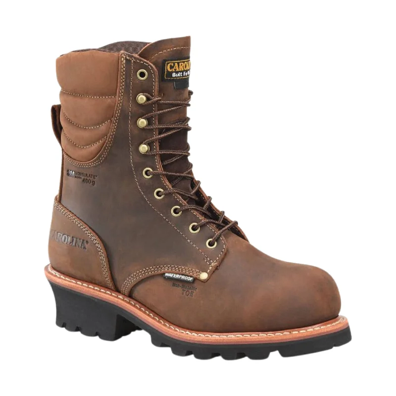 Carolina Men's Hemlock Insulated 400G Composite Toe Logger Work Boots - Medium Brown