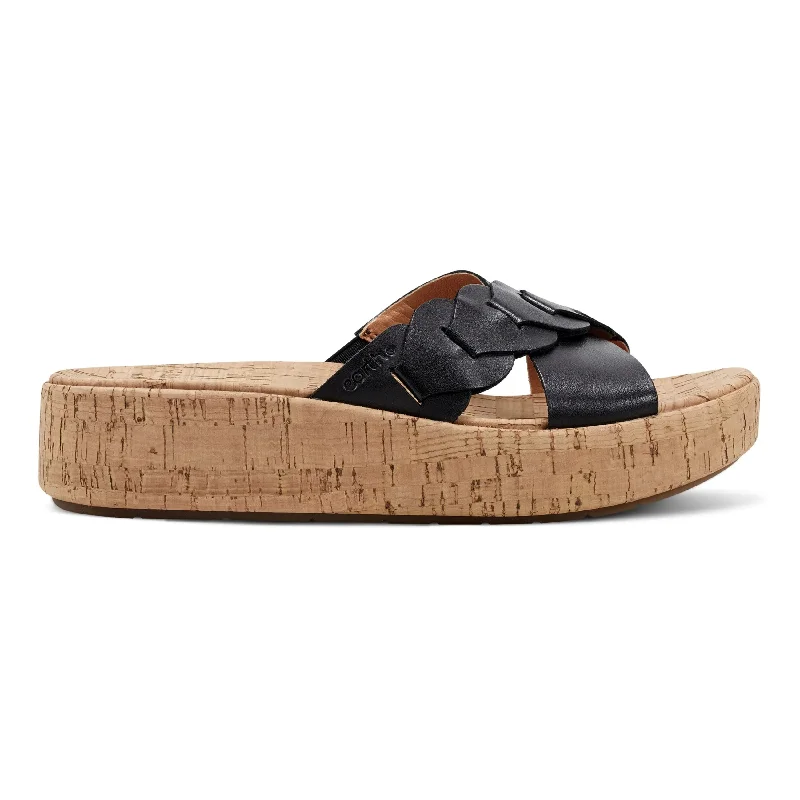 Sandals with waterproof material-Scotti Casual Slip-on Wedge Platform Sandals