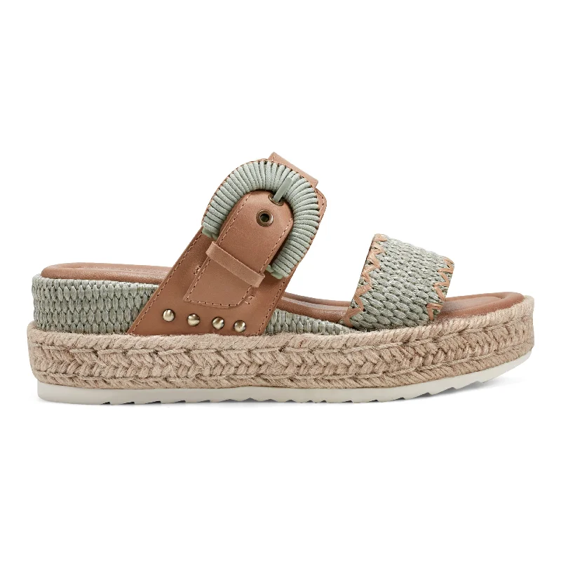 Sandals with lightweight finish-Colla Platform Wedge Slip-On Sandals