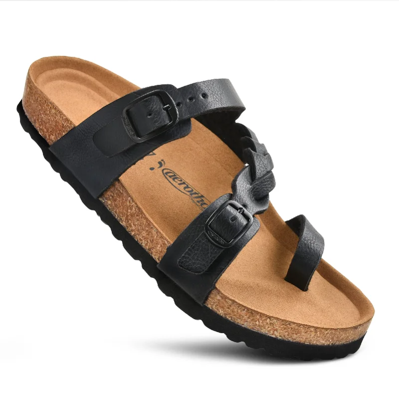 Sandals for minimalist style-Aerothotic Seraph Comfortable Women’s Slide Sandals