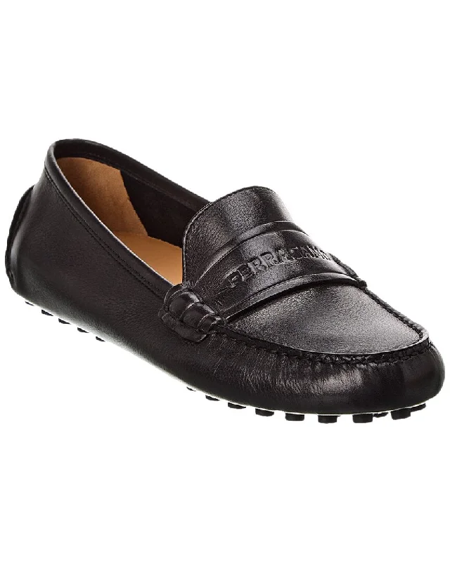 Loafers with supportive sole-Ferragamo Iside Leather Loafer