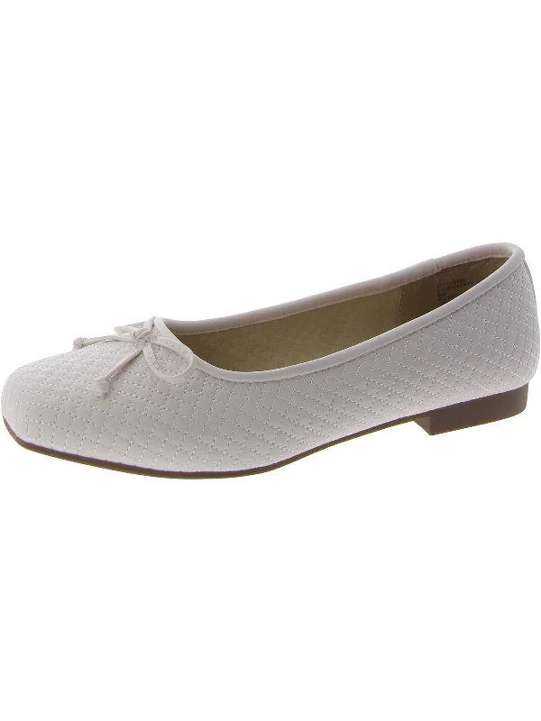 Flats for young renters-Bessy Womens Faux Leather Bow Ballet Flats