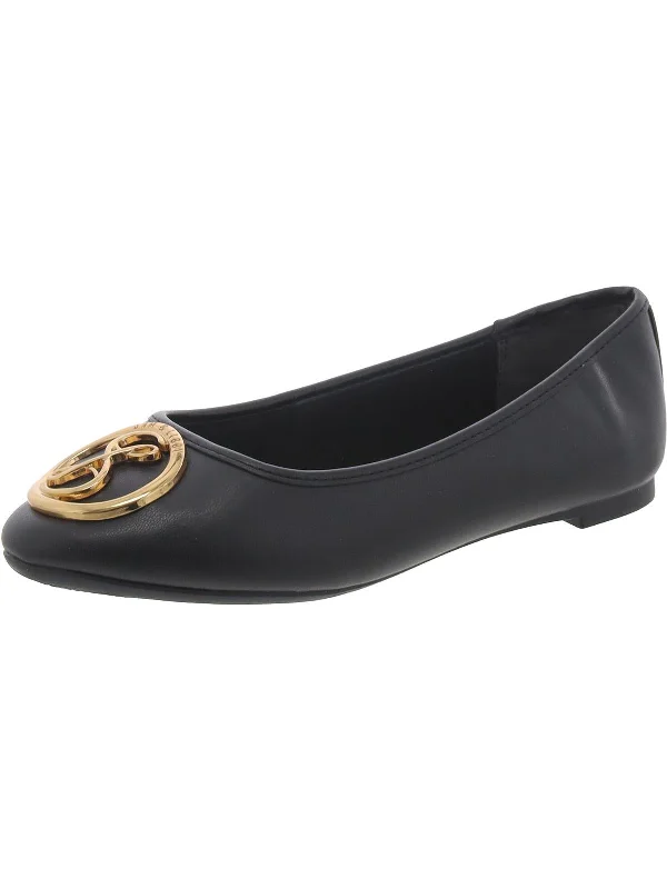 Flats with modern furniture-Coy 2 Womens Faux Leather Slip-On Ballet Flats