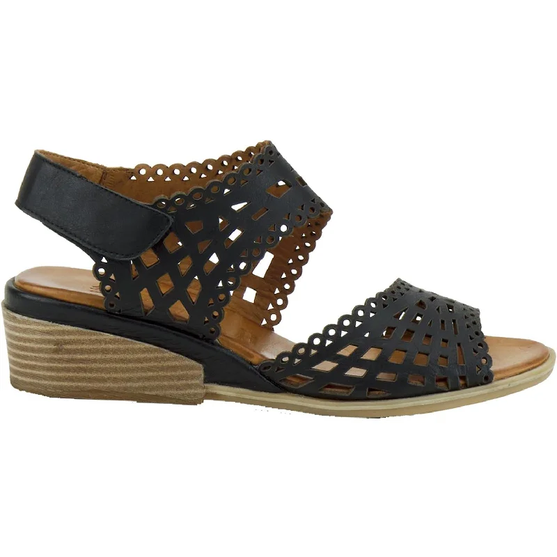 Sandals for dressy occasions-Women's Spring Step Petra Black Leather