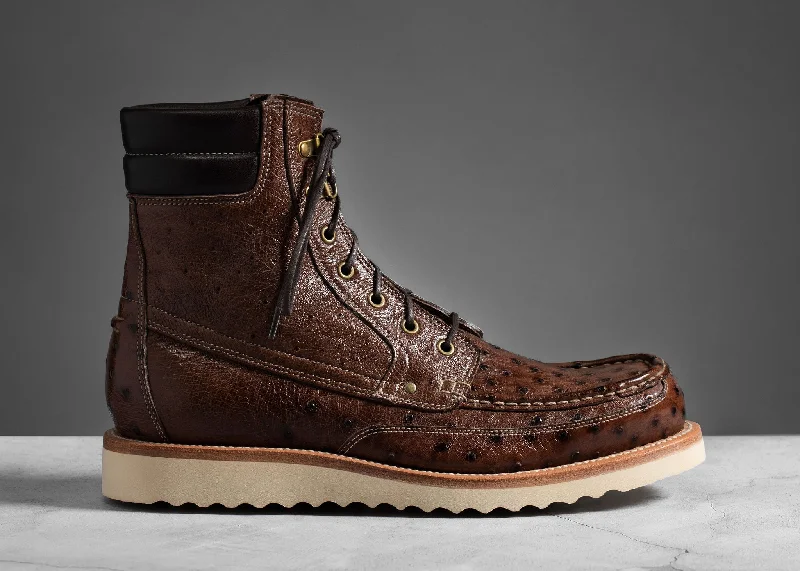 Field Boot Kango Tobacco Ostrich