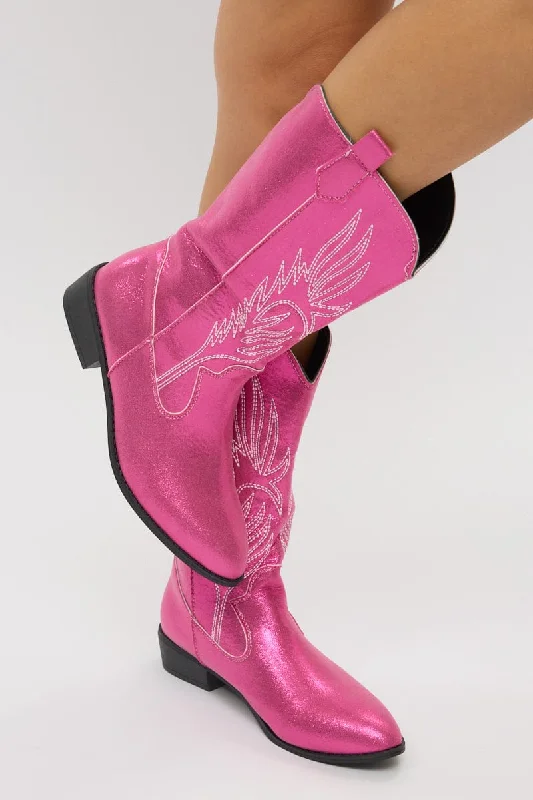 Pink Cowboy Boots