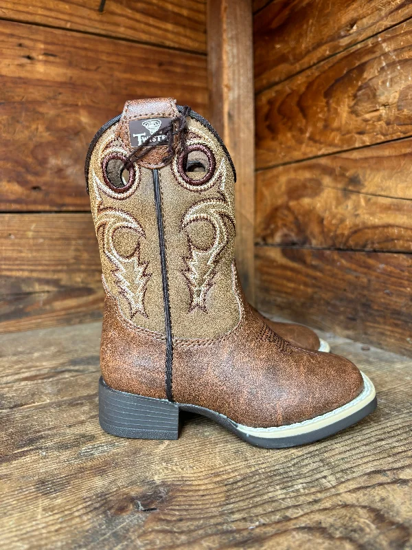 Twister Jasper Brown Embroidered Toddler Cowboy Boots 4413702