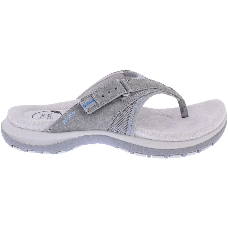 Sandals with premium finish-Free Spirit 41081 Juliet 2 Ladies Smoke Leather Arch Support Touch Fastening Sandals