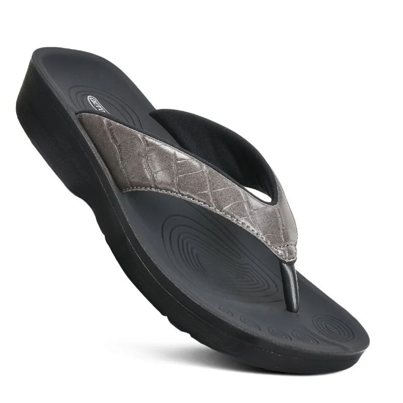 Sandals with memory foam-Aerothotic - Felice Women's Flip Flops Sandal