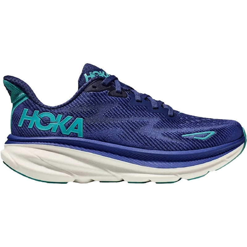 athletic shoes with weekend wearWomen's Hoka Clifton 9 Bellwether Blue/Evening Sky Mesh