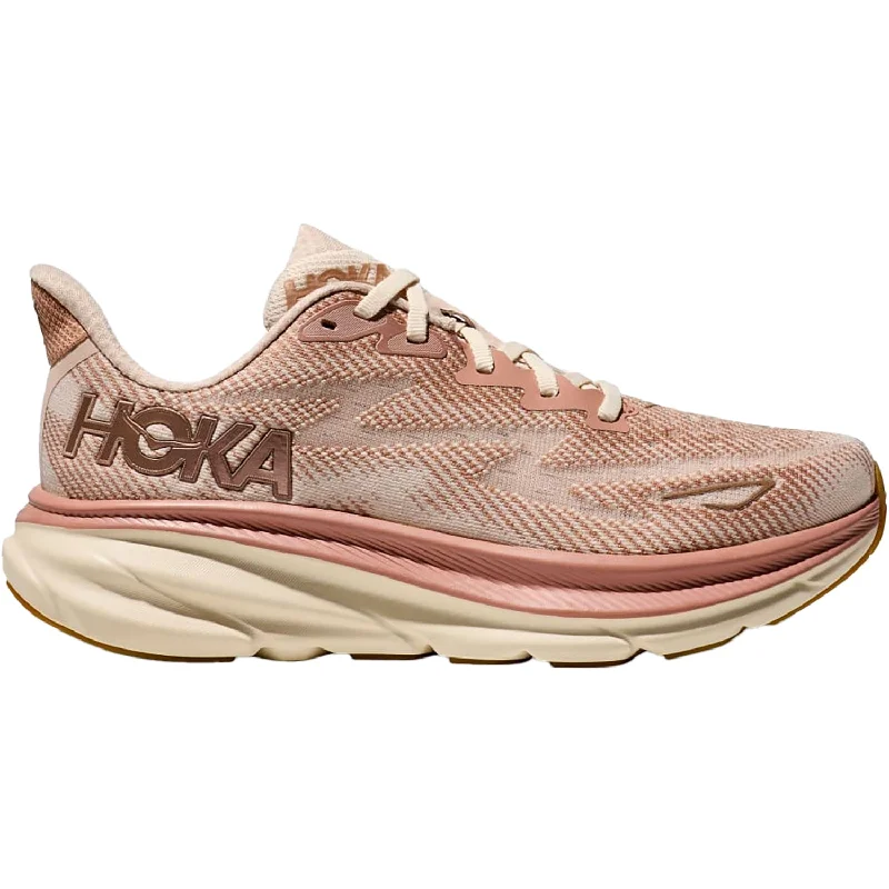 athletic shoes for flexibility exercisesWomen's Hoka Clifton 9 Sandstone/Cream Mesh