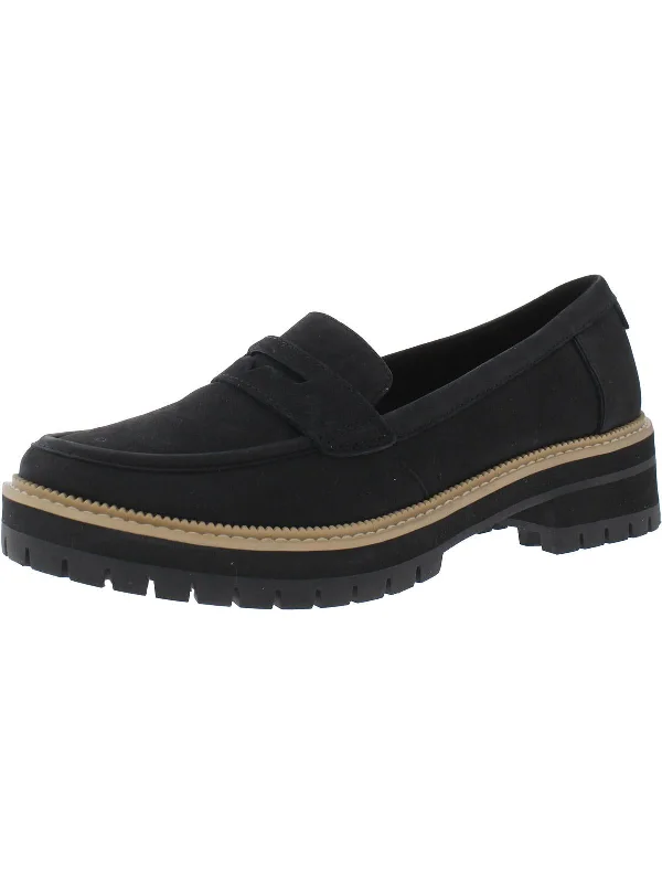 Loafers for cool nights-CARA Womens Lug Sole Casual Loafers