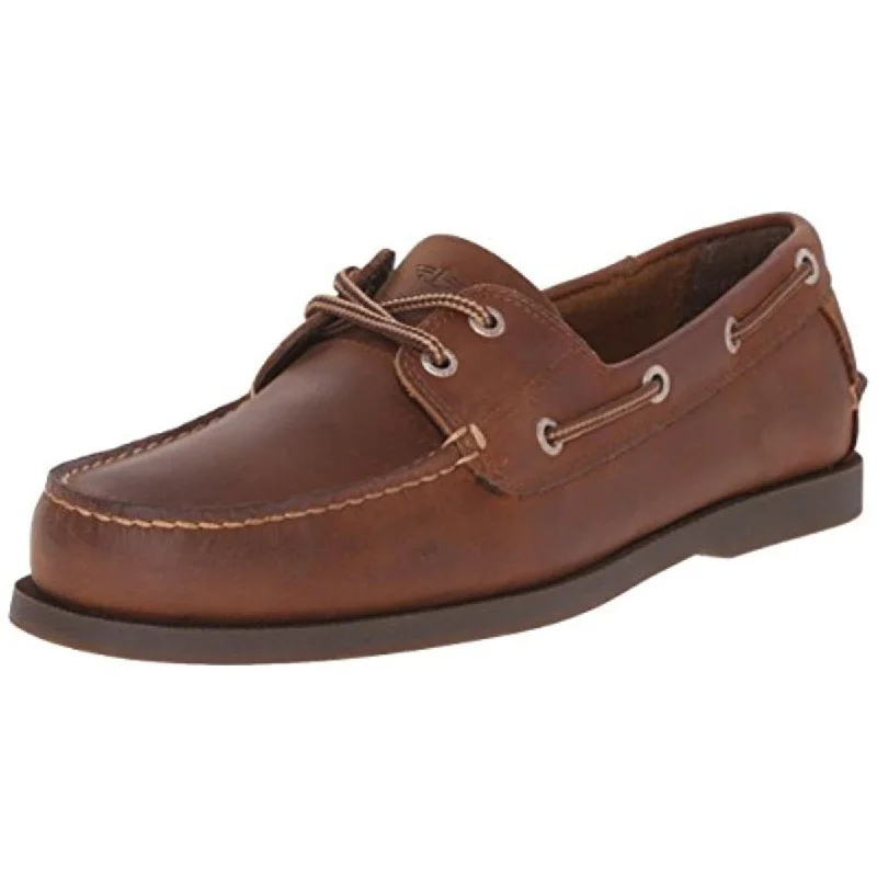 Loafers for easy vibe-Vargas Mens Leather Loafer Boat Shoes