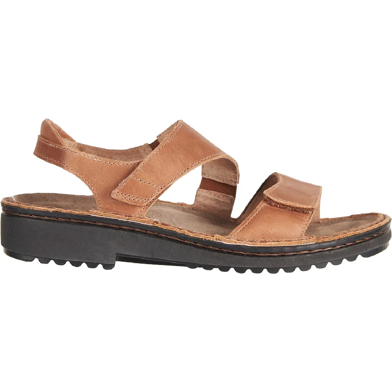 Sandals for outdoor looks-Women's Naot Enid Latte Brown Leather