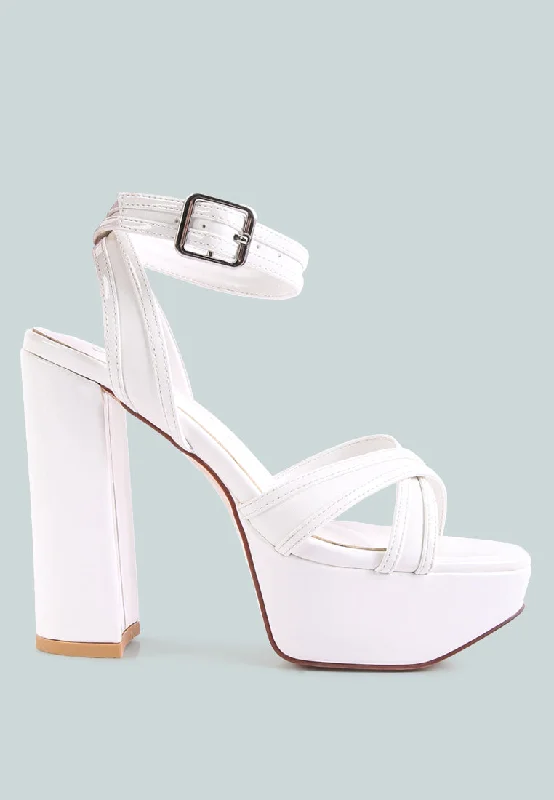 Sandals for long-term wear-nyle platform heeled sandals