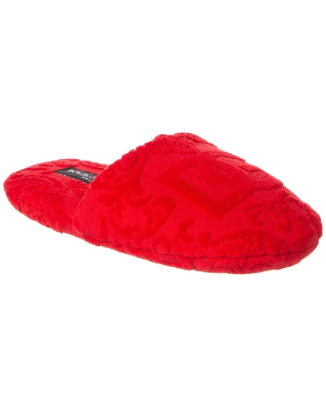 Slippers for snowy nights-Dolce & Gabbana Jacquard Terry Slippers