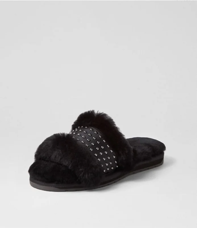 Slippers with non-slip padding-Women's Ivy Slippers In Black