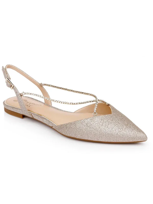 Flats in Madison-Alanna Womens Satin Slip-On Ballet Flats