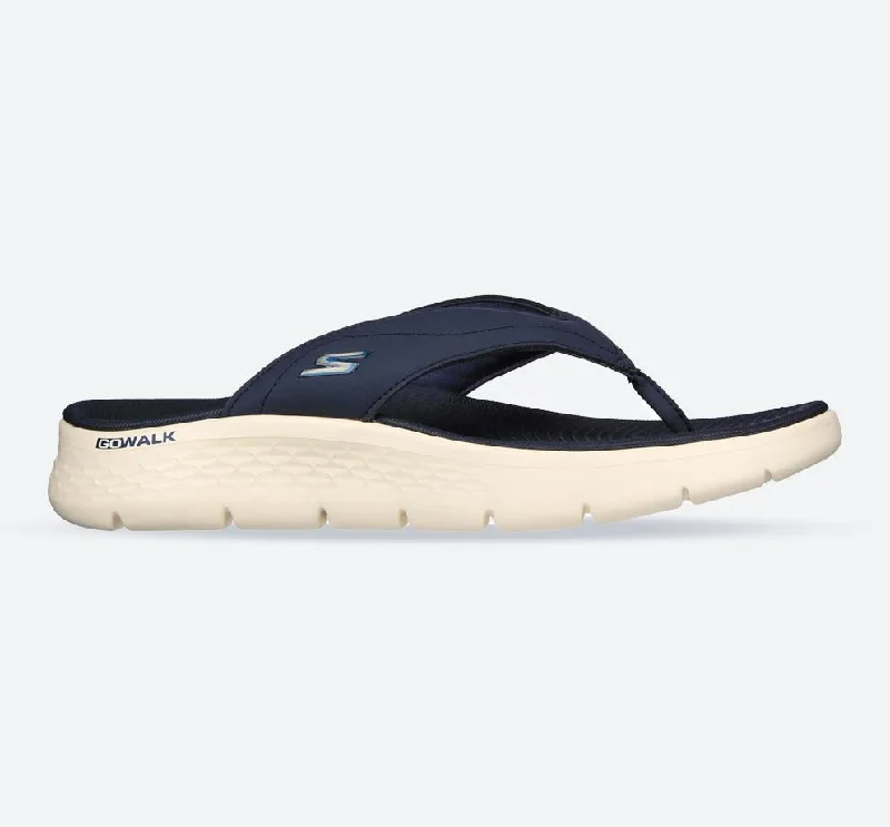 Sandals with elegant finish-Men's Relaxed Fit Skechers 229202 Go Walk Flex Vallejo Sandals - Navy