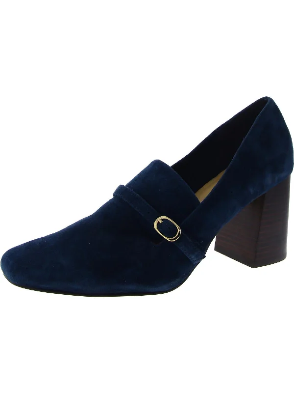 Loafers for laid-back vibe-Ashton Womens Suede Slip-On Loafer Heels