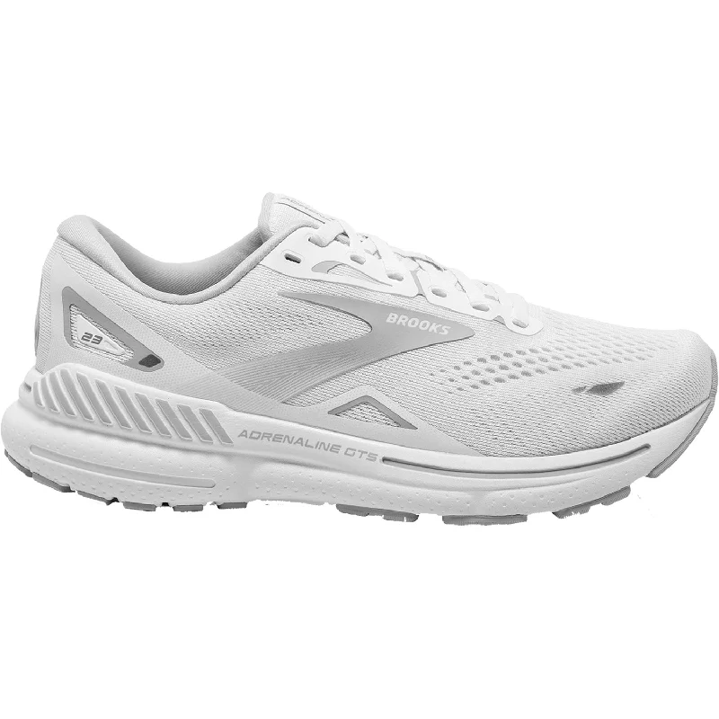 athletic shoes for powerliftingWomen's Brooks Adrenaline GTS 23 White/Oyster/Silver Mesh