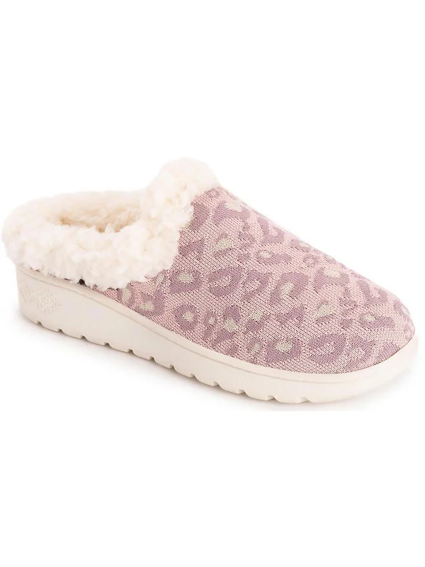 Slippers with seasonal themes-Nony Flyknit Womens Faux Fur Lined Comfy Scuff Slippers