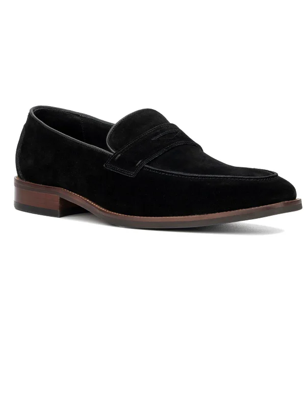 Loafers for remote workers-Davis Mens Nubuck Slip On Loafers