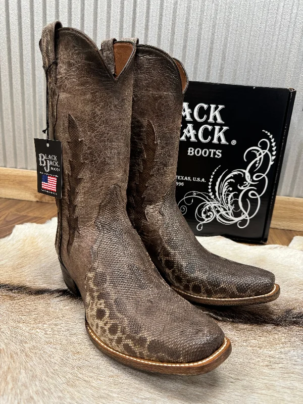 Black Jack Men’s Natural Karung Snake Triad Design Western Cowboy Boots NT1870-V4