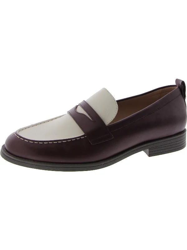 Loafers with classic days-Stassi Womens Faux Leather Penny Loafers