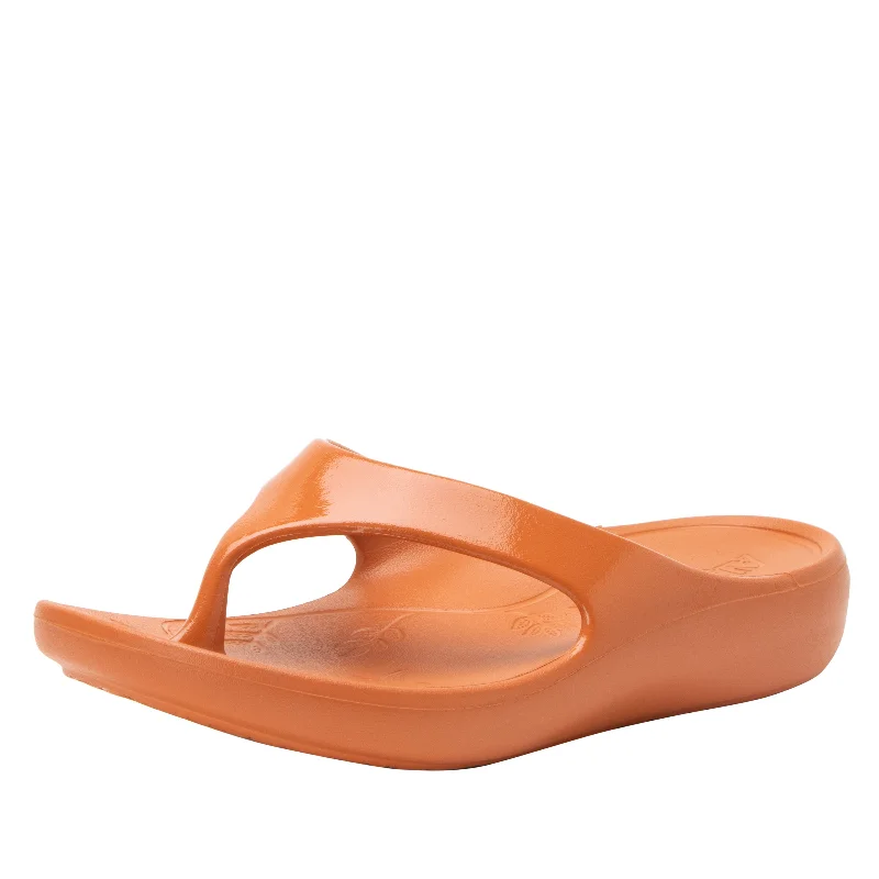 Sandals with flexible days-Ode Tangerine Gloss Sandal