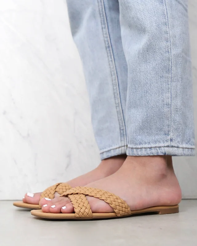 Sandals for everyday finish-BiLLiNi - Aloha Woven Crossover Sandals in Gingerbread