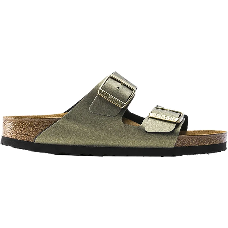 Sandals for warm vibes-Women's Birkenstock Arizona Icy Metallic Stone Gold Birko-Flor