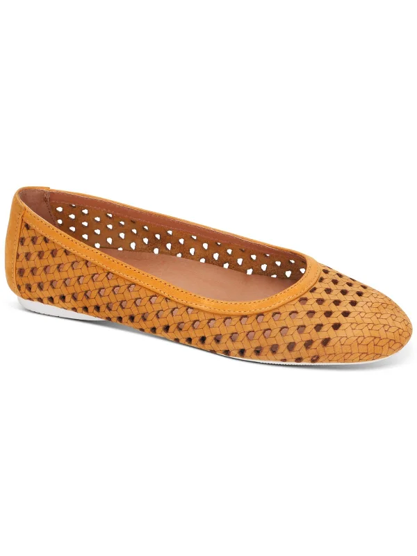 Flats for long-term rentals-Eugene Travel Womens Suede Slip On Ballet Flats