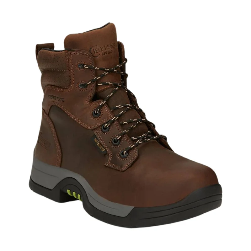 Chippewa Men's Fabricator 6 Inch Composite Toe Work Boot - Tawny Brown