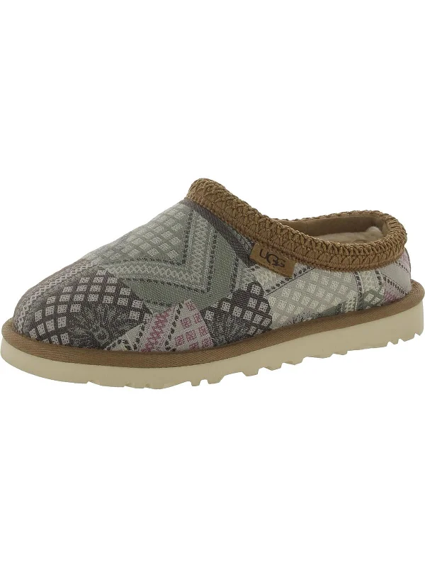 Slippers with lightweight fabric-Tasman Taz Sash Womens Woven Hard Sole Slide Slippers