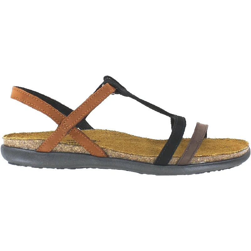 Sandals with elegant sole-Women's Naot Judith Coffee Bean/Black/Hawaiian Brown Nubuck